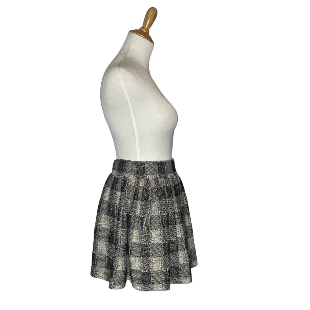 FP Holly Go Lightly Black and Cream plaid flouncy mini Skirt - Picture 7 of 15